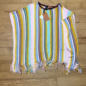 Missoni NWT Multicolor Knit Poncho